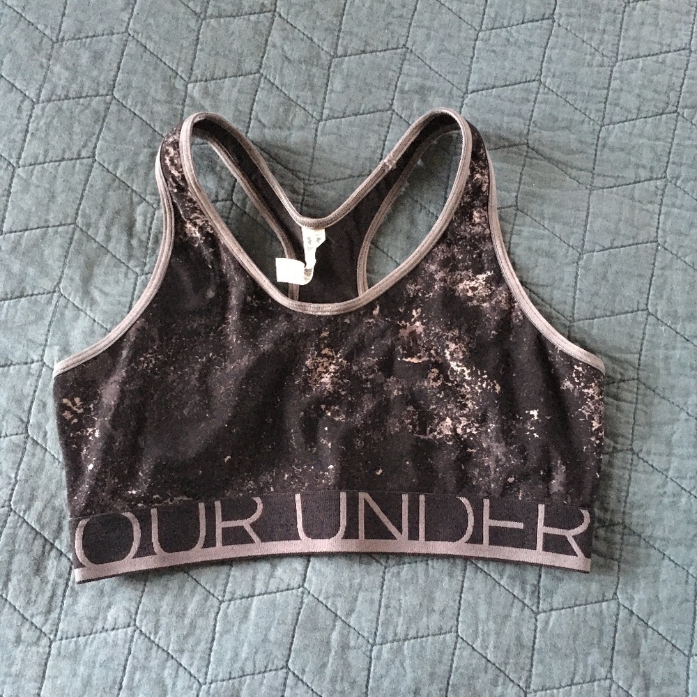 Under Armour Sports Bra, Black/Gray, Med, NWOT